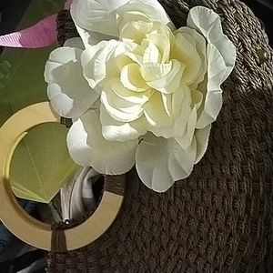 Straw Tote Bag with Round Handle